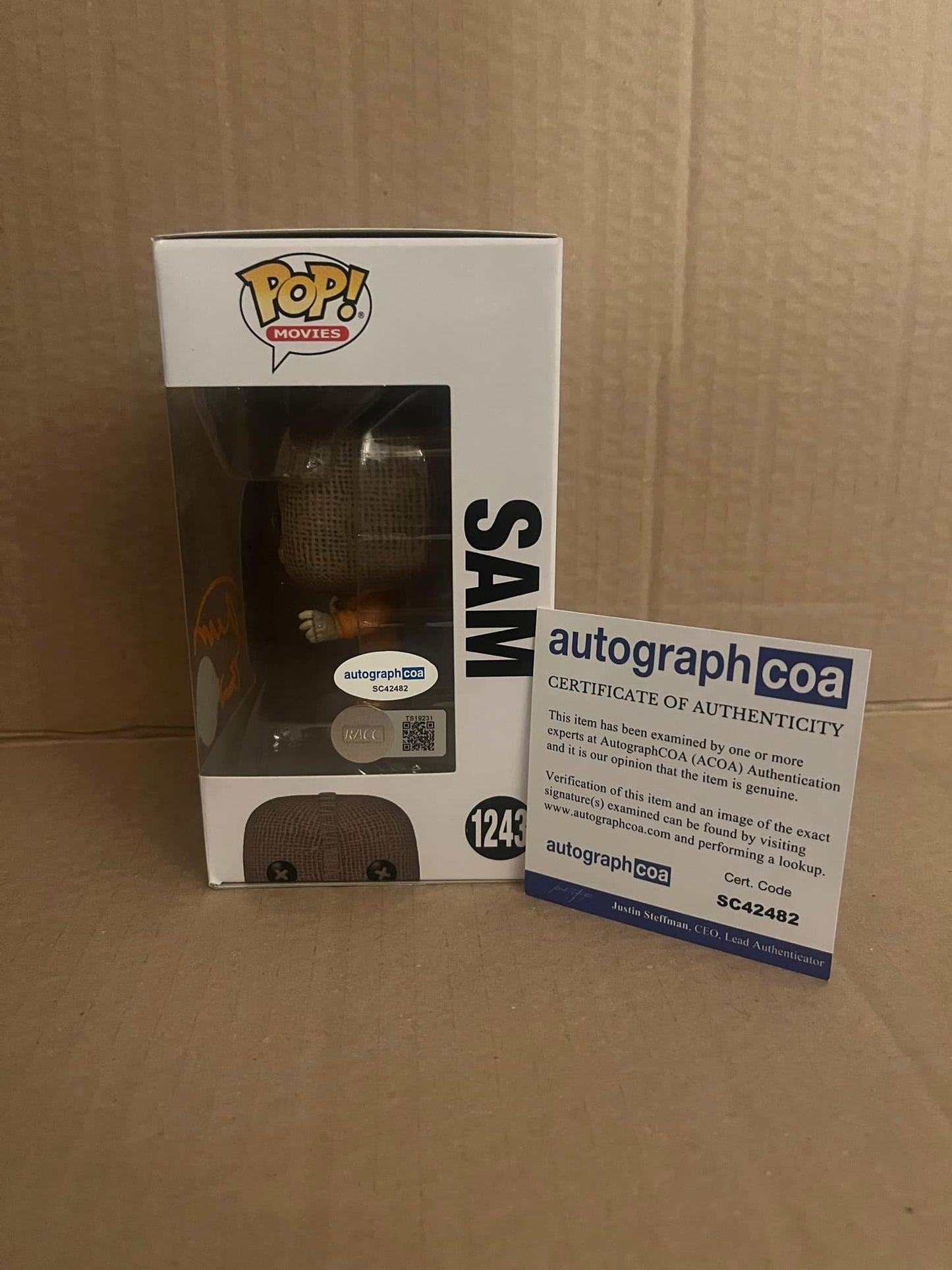 Quinn lord signed Sam Funko pop with ACOA