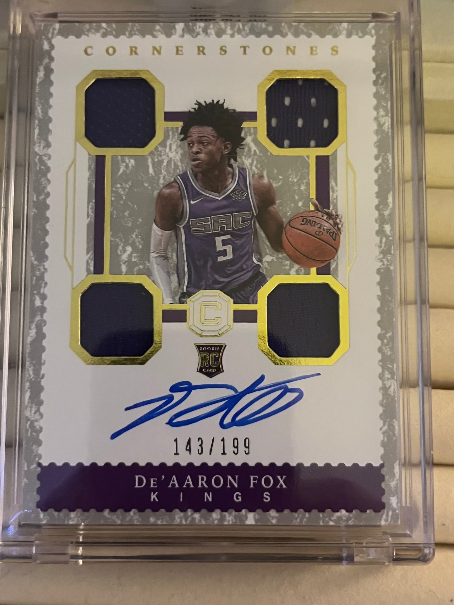 De’AARON Fox Signed Trading Card