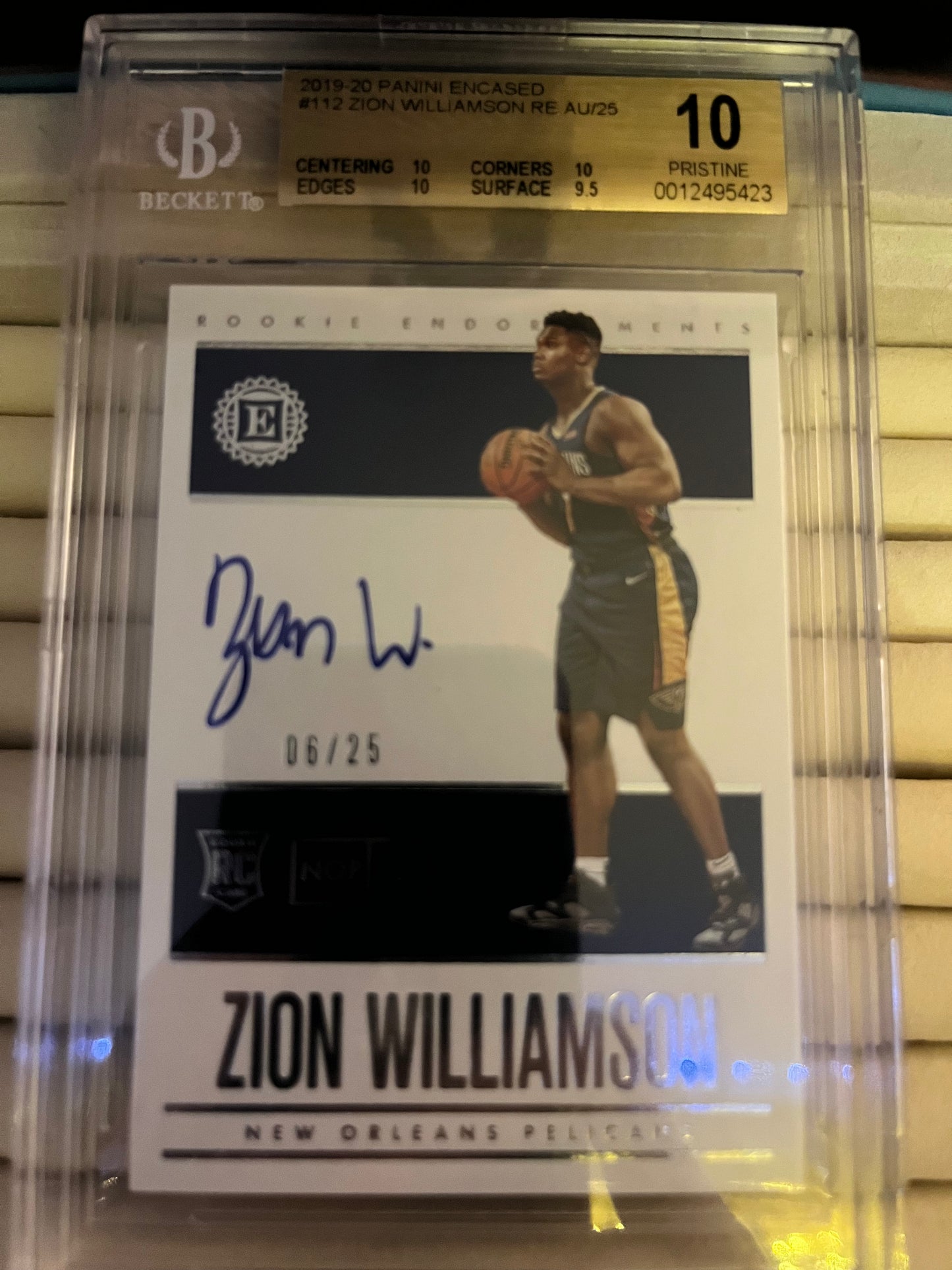 Zion Williamson Beckett graded trading card