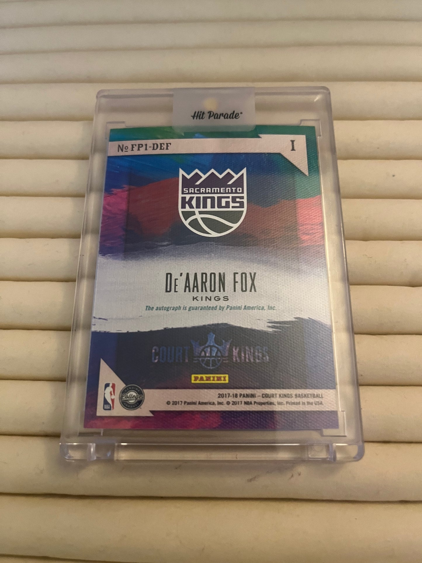 De’Aaron Fox signed trading card