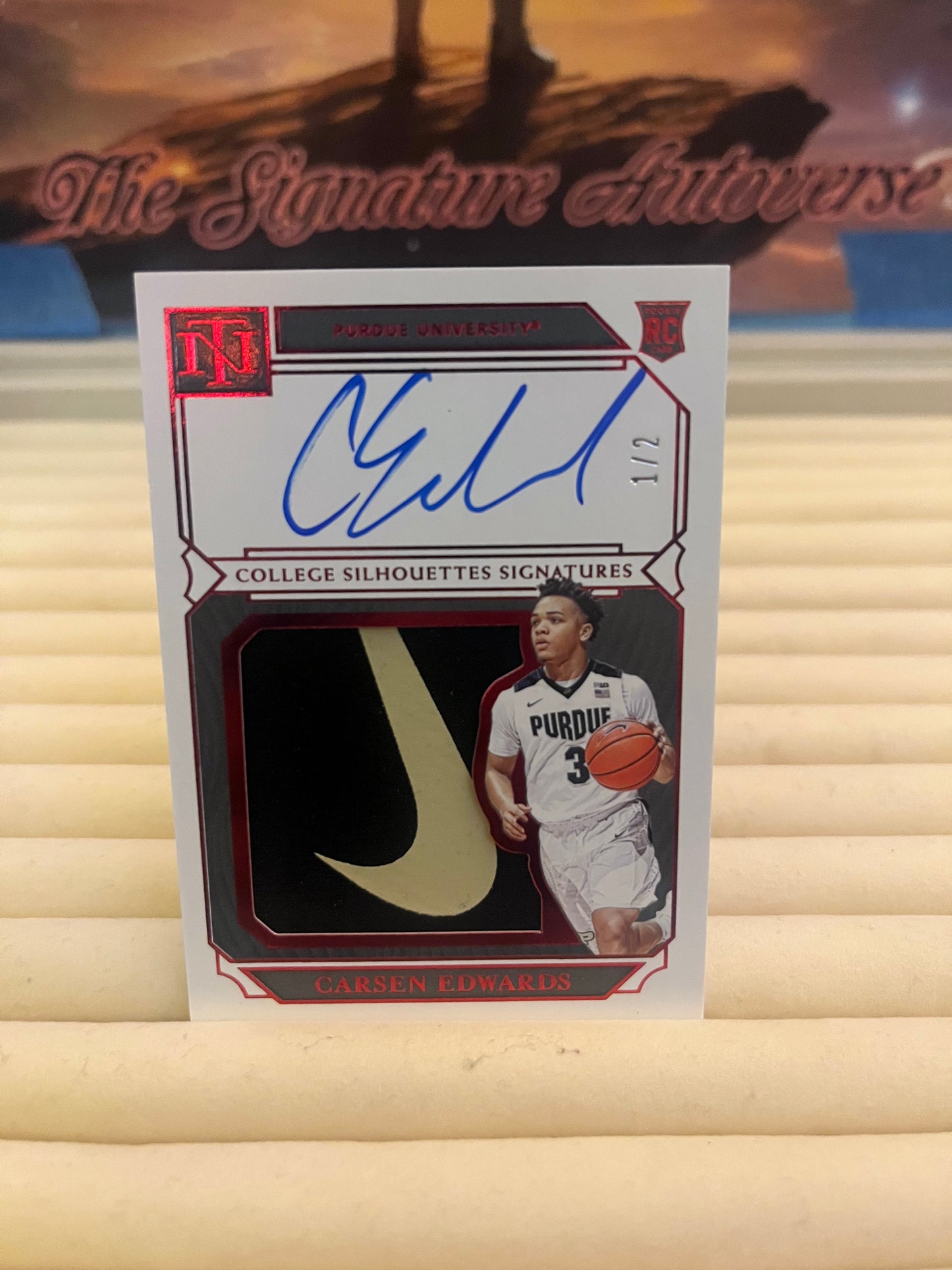 Carsen Edwards Signed Trading Card