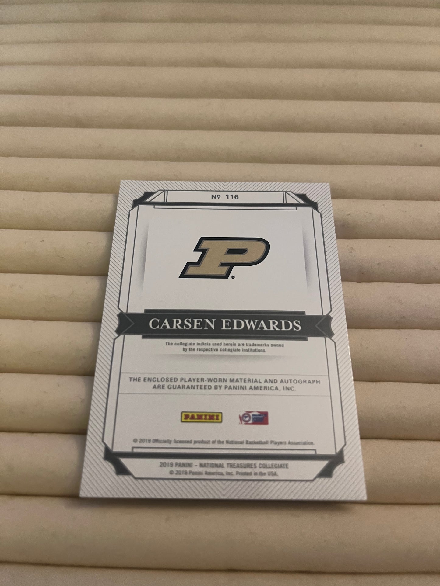 Carsen Edwards Signed Trading Card