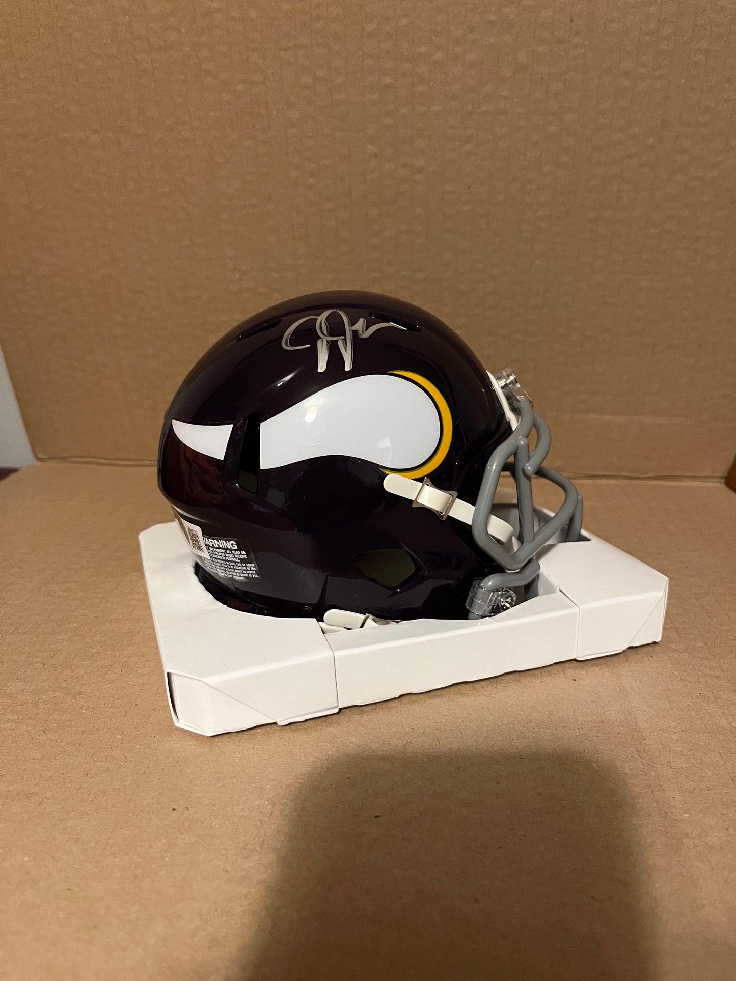 Justin Jefferson signed mini NFL helmet